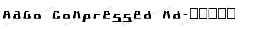 Aago Compressed Md字体转换